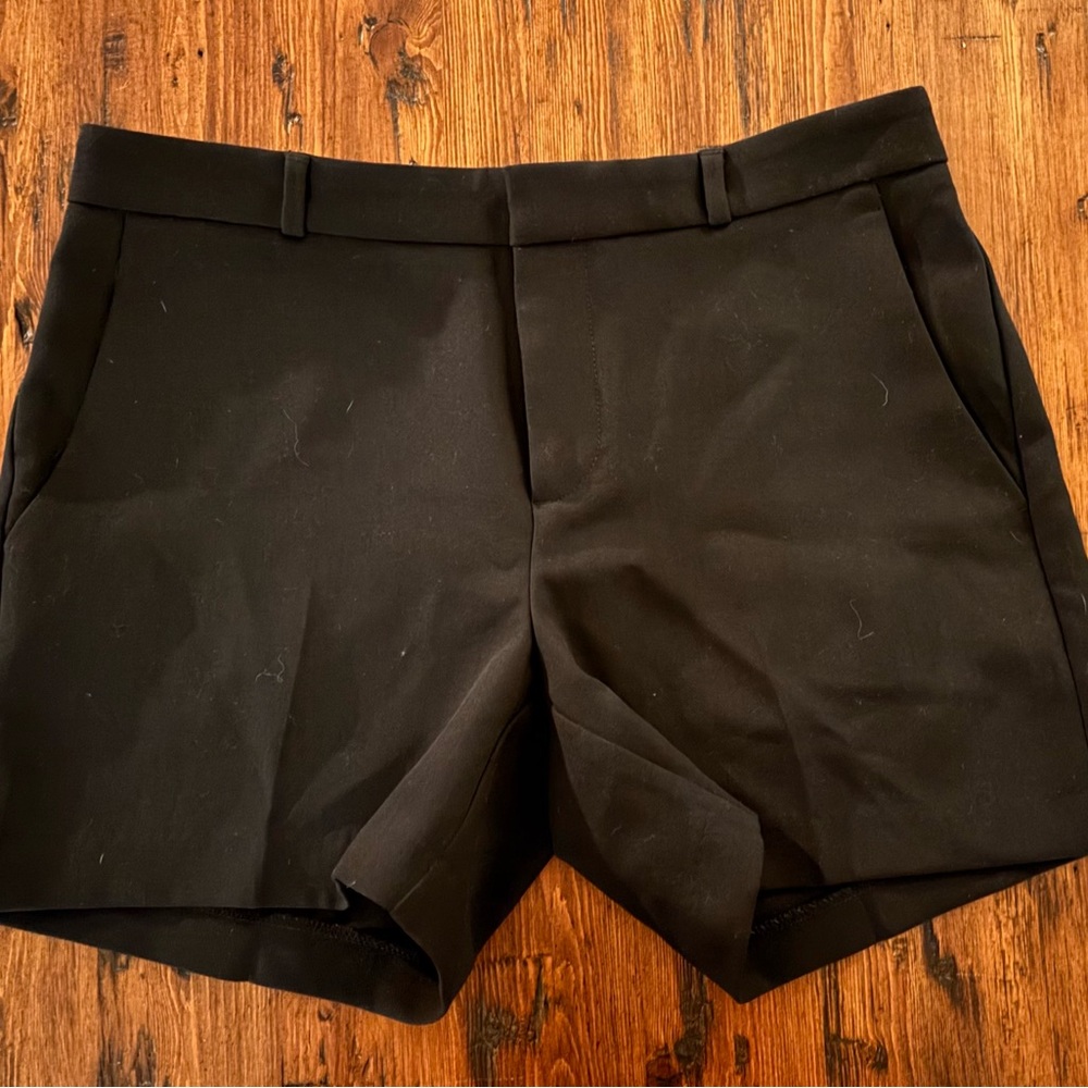 Banana Republic Black Flat Front Dress Shorts